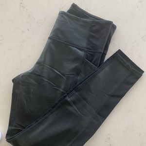 Athleta Leggings , Faux Leather, Size M Black